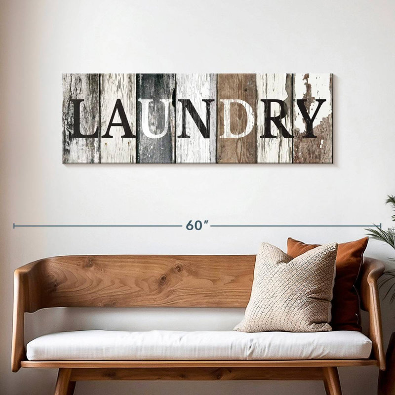 Impression sur toile  Rustic Laundry, H 16 po x l 48 po x P 1,25 po