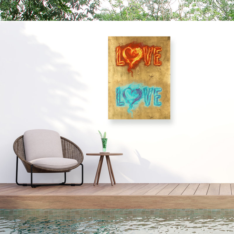 Toile pour l'extérieur Marcus Jules Double Love, H 14 po x l 19 po