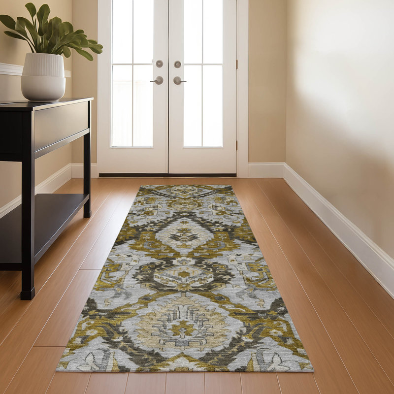Premium Machine Washable Ashlynn Panels Rug, Runner 2'3" x 7'6"