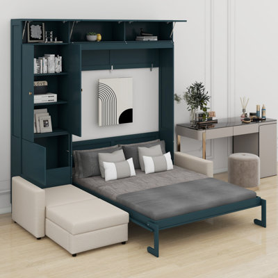Murphy Bed Wall Bed With Sofa And Shelves