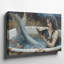 Moonlit Mermaid Reading Canvasserene Fantasy Bathaign Canvas, art mural-1260099907