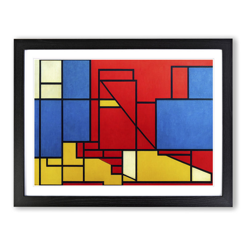 Cubism Abstract Vol.1 - Framed Print, Black, 46cm H x 64cm W x 2cm D