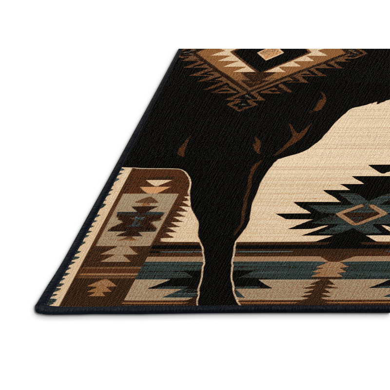  Tapis lavable orignal du sud-ouest, Rectangulaire 8 pi x 12 pi