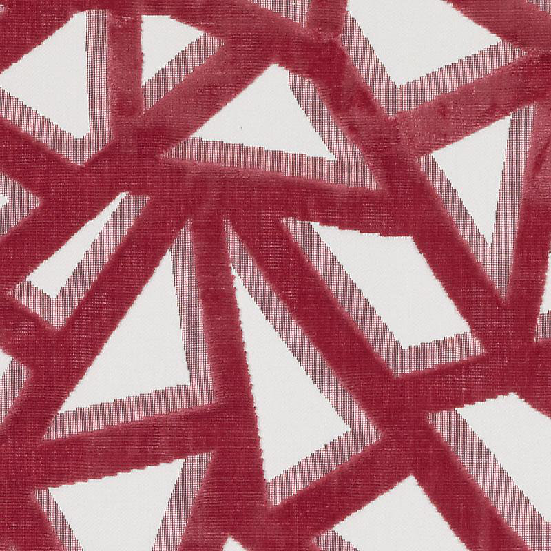 Tissu de velours aztec ii Laura Kirar, Géranium