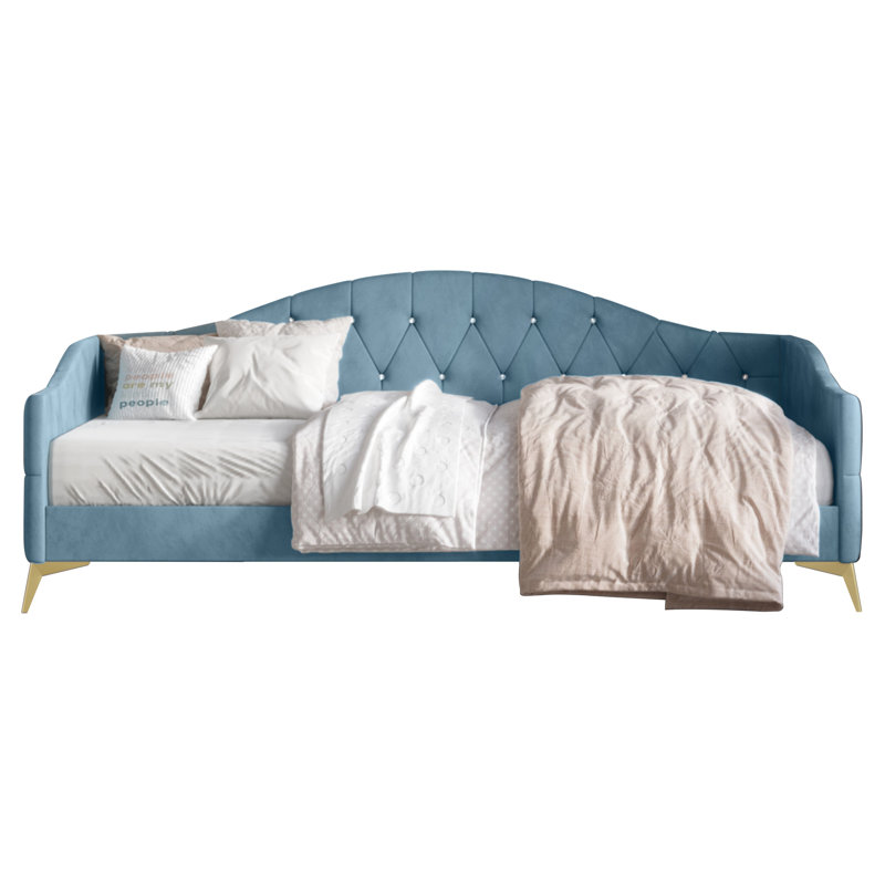 Biquele Upholstered Daybed, Light Blue