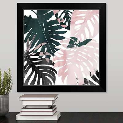 « palm rosé iii », reproduction d’art encadrée novogratz