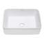 Lavabo vasque de salle de bain rectangulaire en porcelaine blanche 19 x 14 po Ruvati