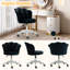 Chaise de travail en velours Edwardo-441260698-441260699