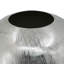 Vase en aluminium 12,5X12,5X15 ", stries argentées