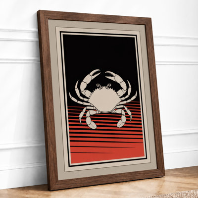 Crab Geometric - Framed Print