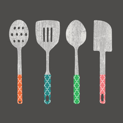 Wooden Utensils - Wrapped Canvas Print