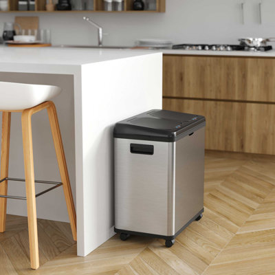 16 Gallon Touchless Trash Can And Recycle Bin