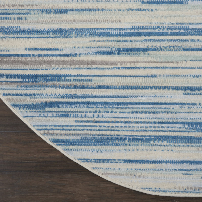 Tapis bleu Sheron, Rond 5 pi 3 po