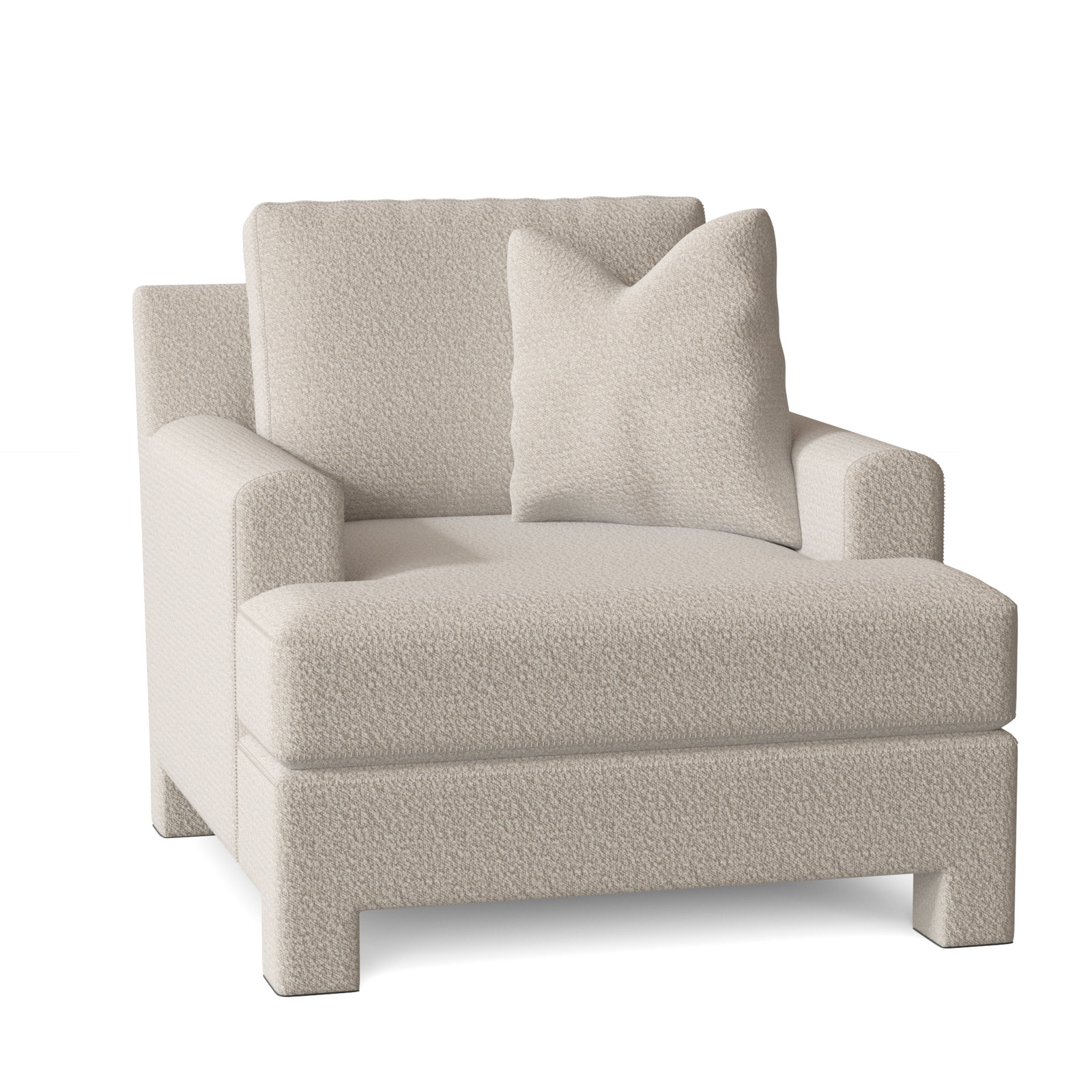 Mily Upholstered Armchair, Cream Boucle 1146-002