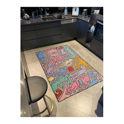 Tapis coloré lavable à la machine