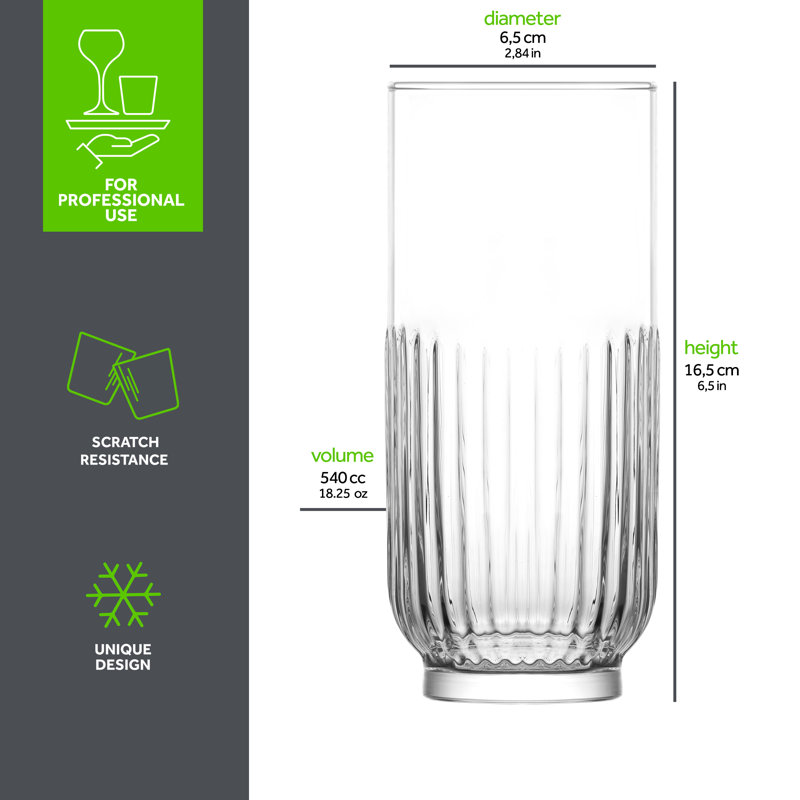 Tokyo Long Drink Glass, 0.57fl oz