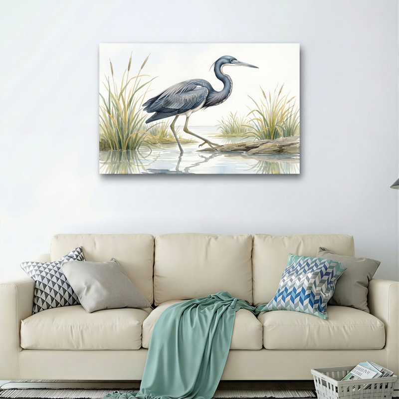 Ensemble de 1 tableau sur toile Herons Marsh, 32"H x 48"W, Wrapped Canvas