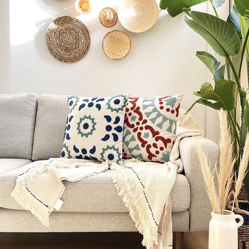 Dolorse Indoor / Outdoor Abstract Square Euro Cushion
