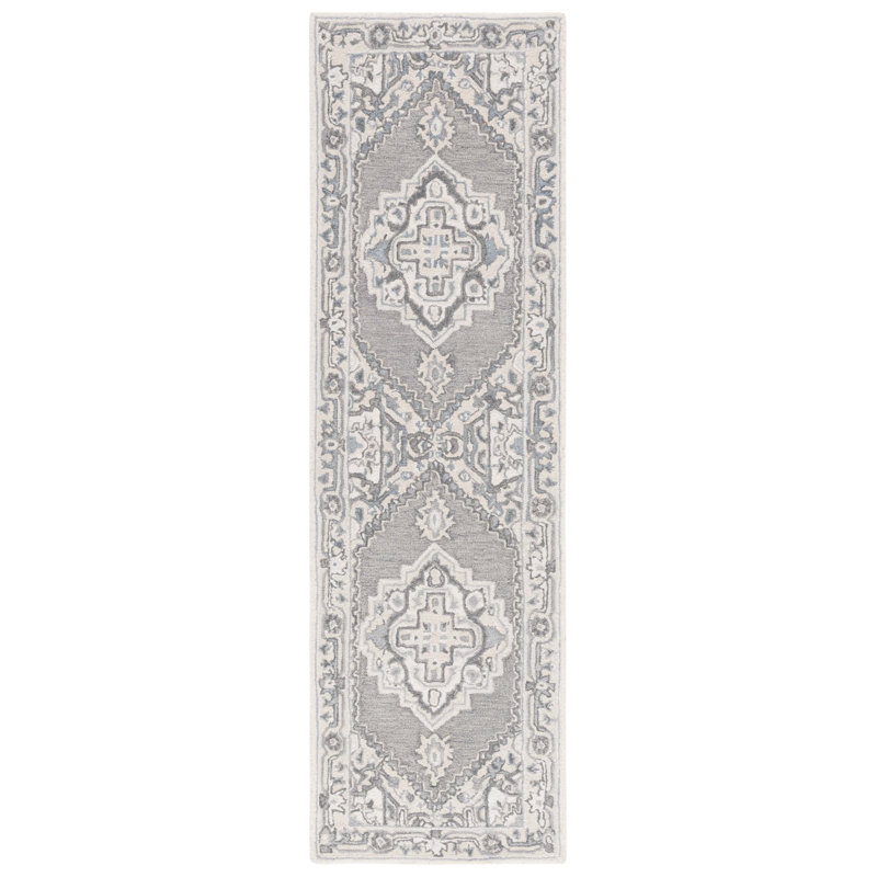 Metro Hand Tufted Wool And Cotton With Latex Oriental Rug, Runner 2'3" x 8'
