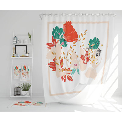 Neylan Polyester Shower Curtain Set