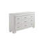 Ensemble de chambre avec très grand lit californien, rangement de tiroir, blanc, ensemble 5 pièces avec 2 tables de chevet, commode et miroir-128121120-128121122-128121124