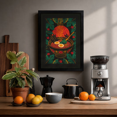 Ramen Rising Japandi - Framed Print