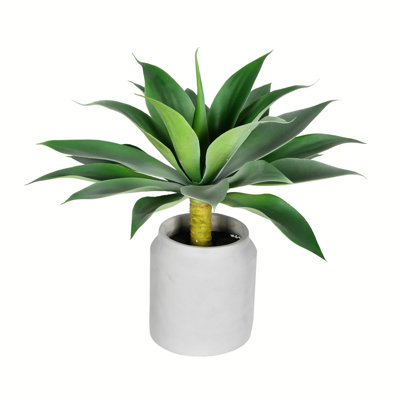18 " H Faux Agave Plant in Porcelain Planter