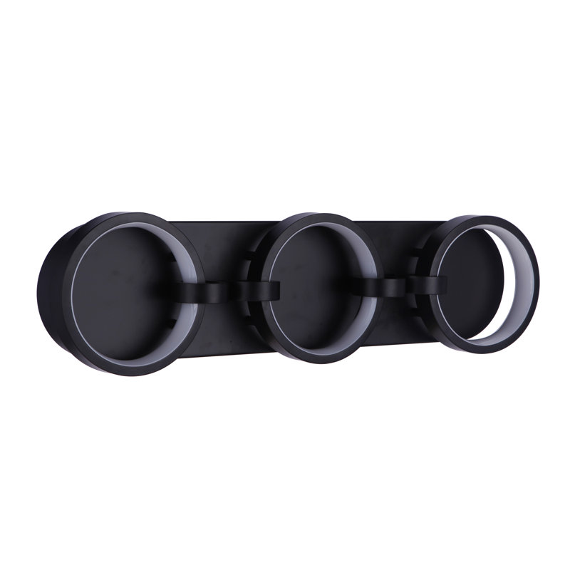 Éclairage pour meuble-lavabo à 3 lumières DEL, Noir mat