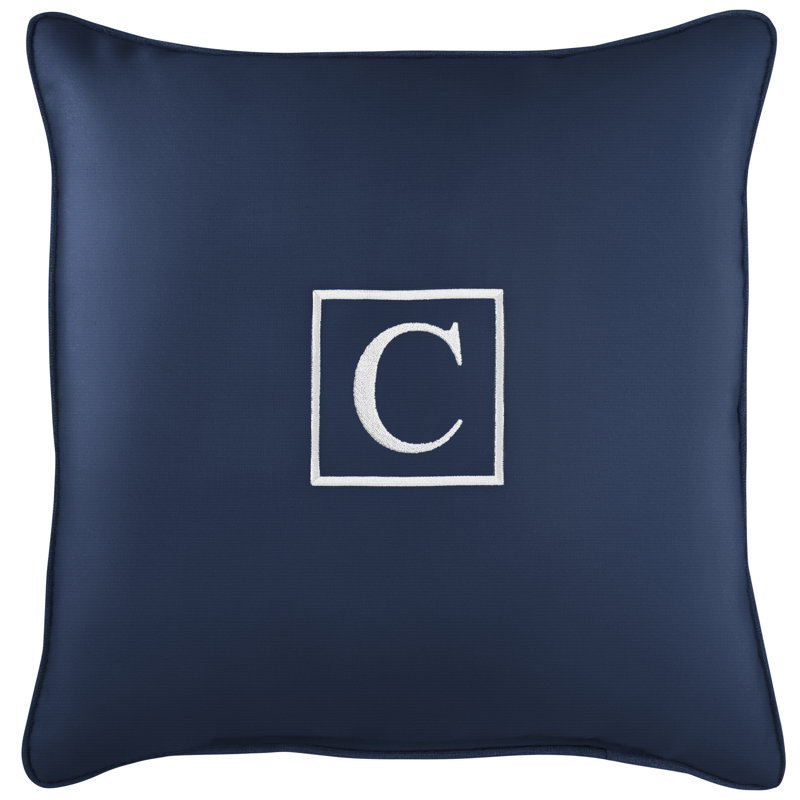 Housse et insert de coussin d'extérieur carré Kettil, Toile bleu marine Sunbrella®, C