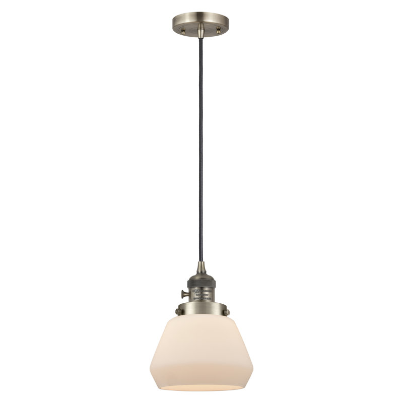 Franklin Restoration - Elim - Mini luminaire suspendu à cordon de 7 po - Interrupteur marche / arrêt - Ampoule non incluse