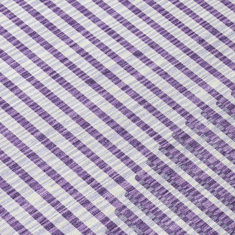 Elowen Purple Washable Indoor-Outdoor Rug - , 8' x 8'