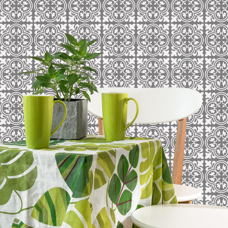 Emerly 38.1cm W x 38.1cm L PVC Peel and Stick Mosaic Tile