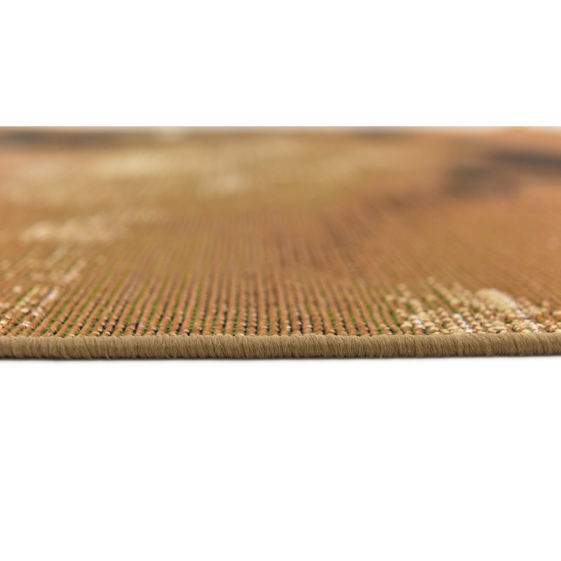 Skylar Washable Abstract Indoor / Outdoor Rug, Round 8'
