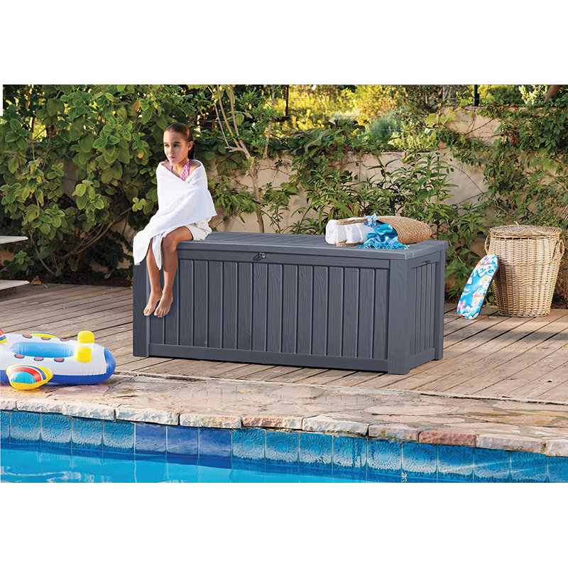 Keter Rockwood Cushion Box 570L BROWN, Grey