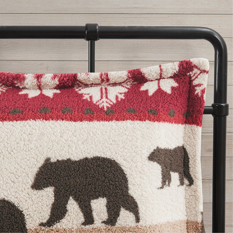 Ensemble d'édredon imprimé Sherpa, Édredon double / grand et 2 pièces supplémentai