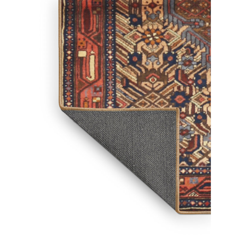 Tapis oriental brun / beige / bleu, Rectangle 8 pi x 10 pi