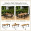 Ensemble repas d'extérieur en bois et alumium pour 8 personnes avec table extensible Anautica
