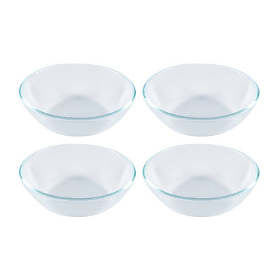 Glass Dinnerware dia.4.5" h:1.5" 5 oz. Round Clear Glass Bowl (Set of 4)