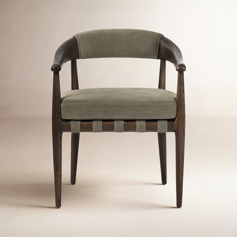 Dane Upholstered Arm Chair, Laken Stone Linen