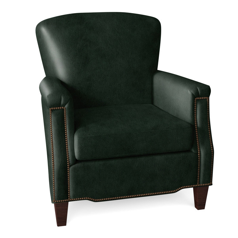 Vincent Armchair, Natural, Mahogany, Anilina Hunter Genuine Leather