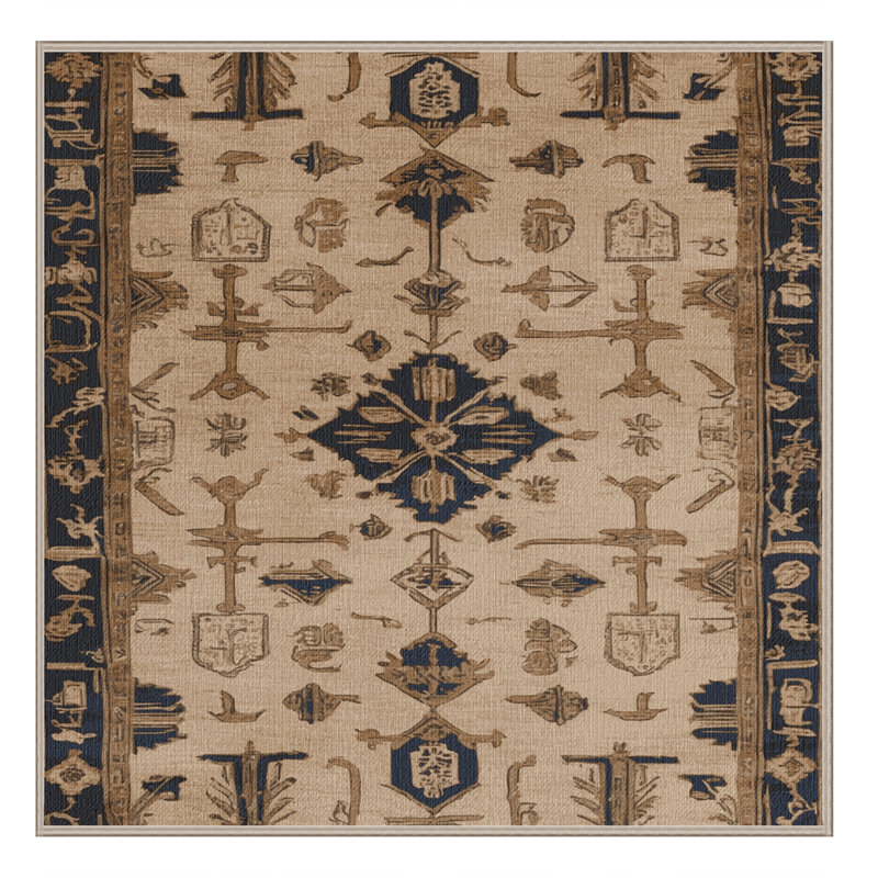 Washable Nantucket Heritage Coastal Area Rug, Square 7'