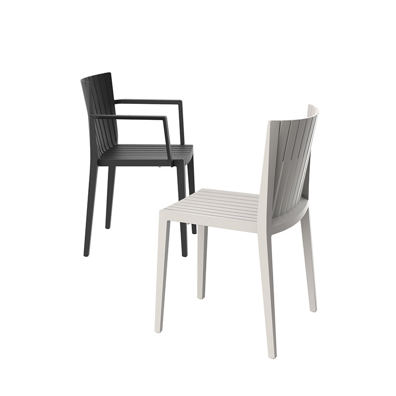 Spritz Stacking Patio Dining Chair, White