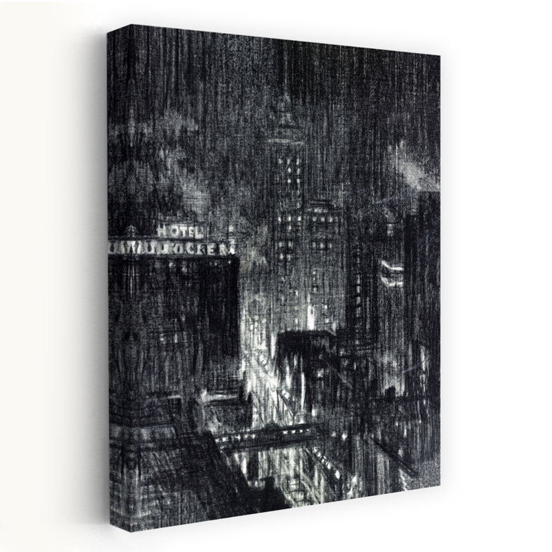 «Manhattan Night», art urbain contemporain abstrait, H 24 po x l 16 po
