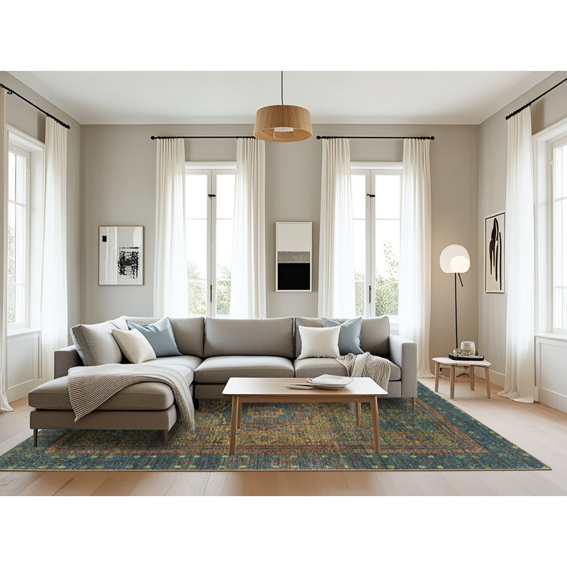 Tapis abstrait moderne 2344, Rectangle 8 pi x 10 pi