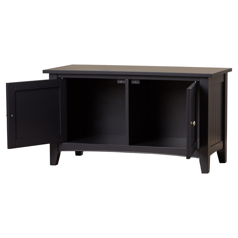 Banc de rangement à 2 portes Ajwad, gris, Anthracite