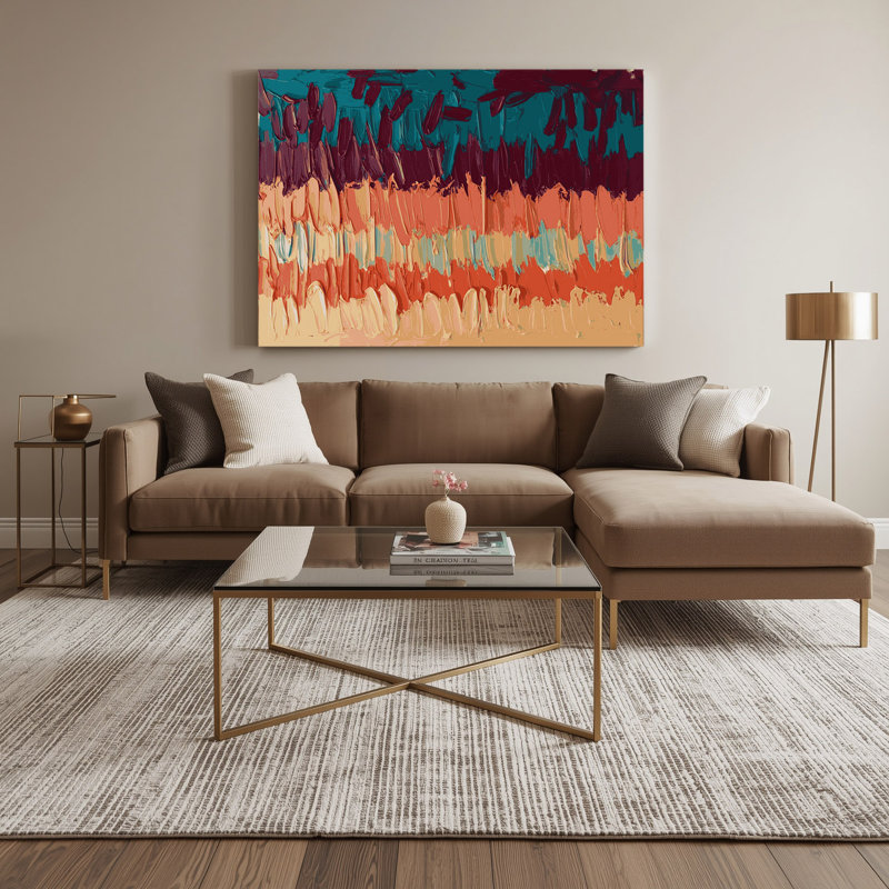 Neo Expressionism 65 Brown Canvas Wall Art, 20" H x 24" W