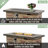 42" Propane Rectangular Concrete Gas Fire Pit With 50000 BTU
