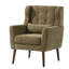 Chaise d'appoint rembourrée avec pieds en bois massif-425848918