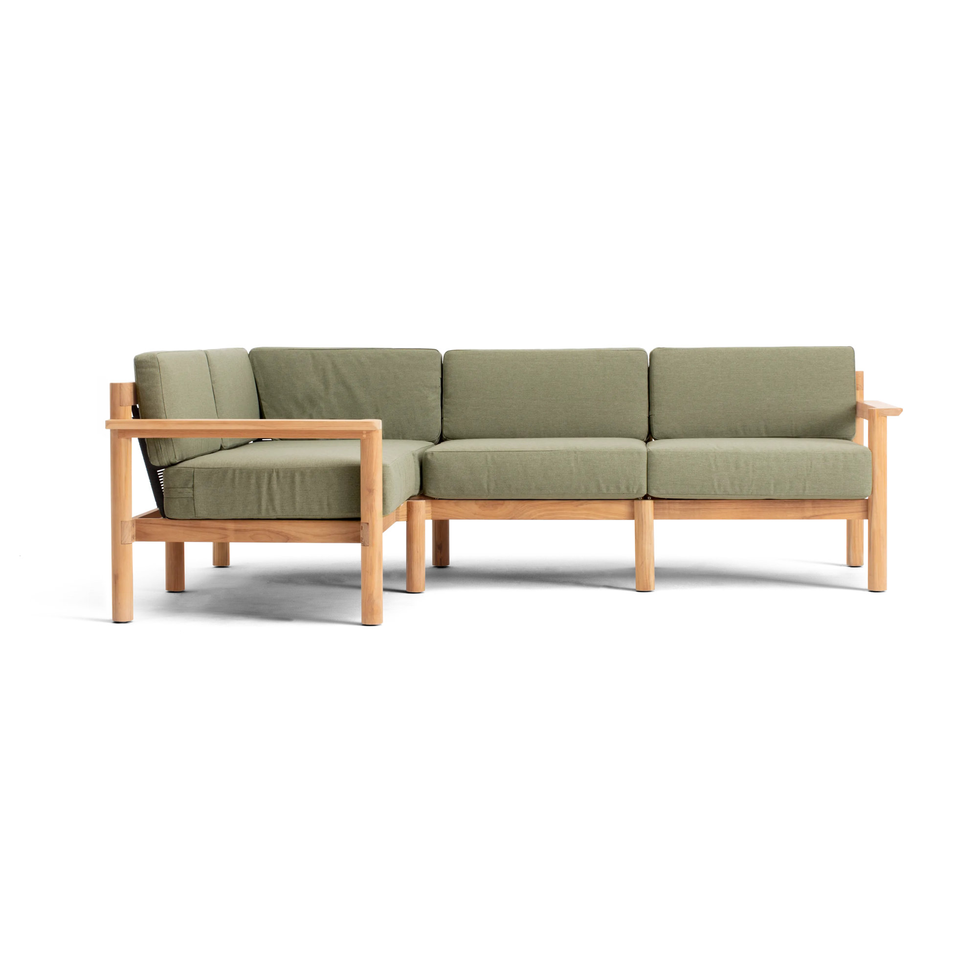 Haven 89.25'' Wide Patio Sectional with Sunbrella® Cushions, Sunbrella Leaf