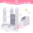 Renesmee Girls' Dress-Up Storage with Light & Mirror,Kids Clothing Rack, Storage Bin, and Hanging Armoire Closet-948068829